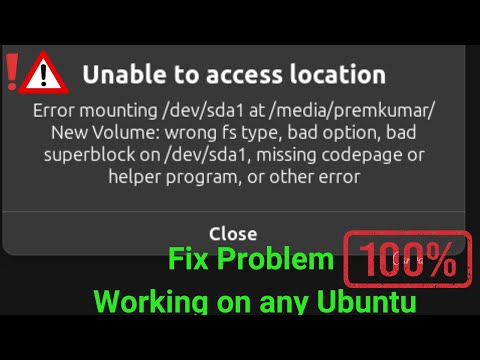Fix Error mounting /dev/sdb2 at /media/ubuntu wrong fs,bad option,superblock|Ubuntu 24.04 LTS|2025