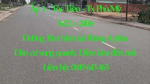 Bán Đất Sạch Rẻ Tóc Tiên - TX Phú Mỹ.