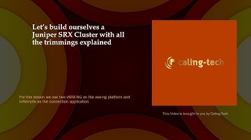 How to configure a Juniper SRX Cluster