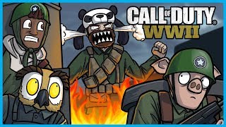 Call of Duty: World War II Funny Moments! - Panda Rage, Triple Grenade, and Trap Defuse Fail! (WW2)