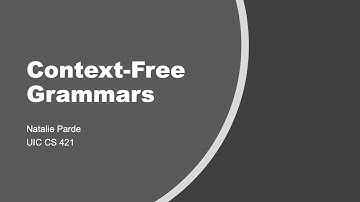 Context Free Grammars