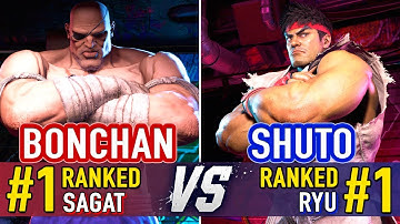 SF6 🤜 Bonchan (#1 Ranked Sagat) vs Shuto (#1 Ranked Ryu) 🤛 Street Fighter 6 High Level Gameplay