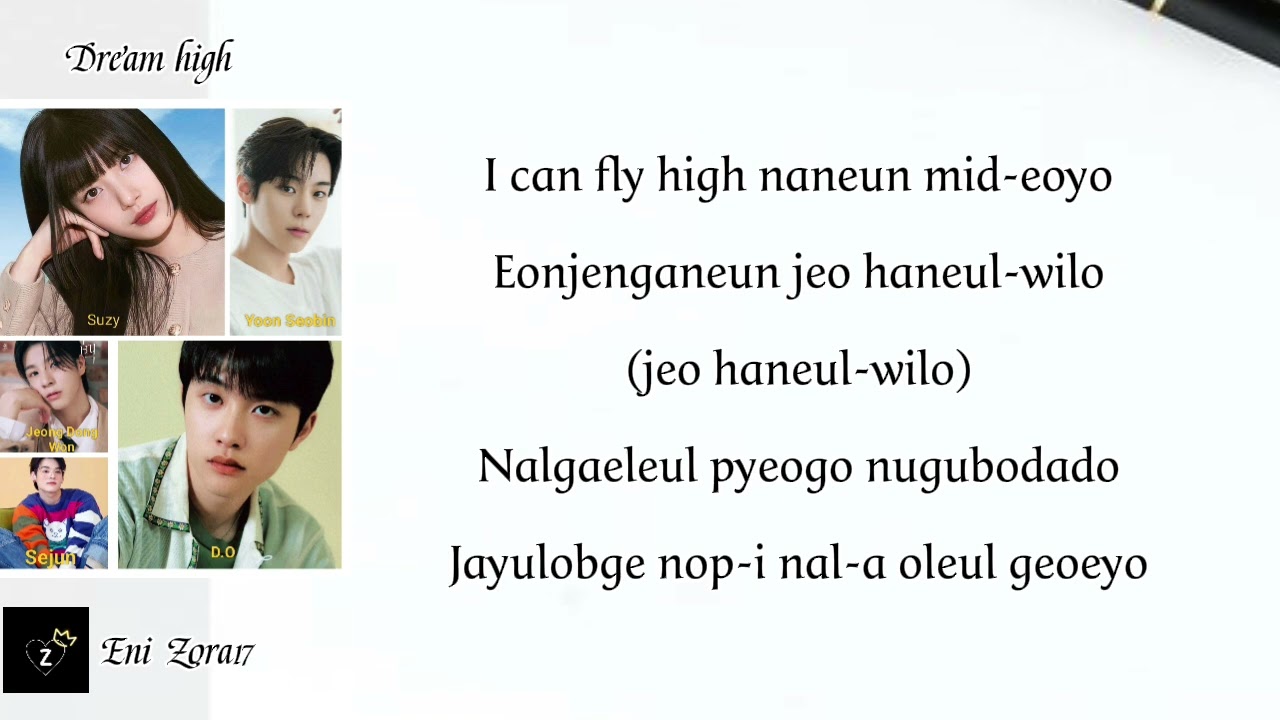 Suzy, Do Kyung-soo, Jeong Dong Won, Sejun, Yoon Seobin ~ Dream High Lirik #lirik #Kpop