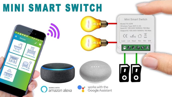  COLOROCK Interruptor de luz WiFi inteligente, módulo