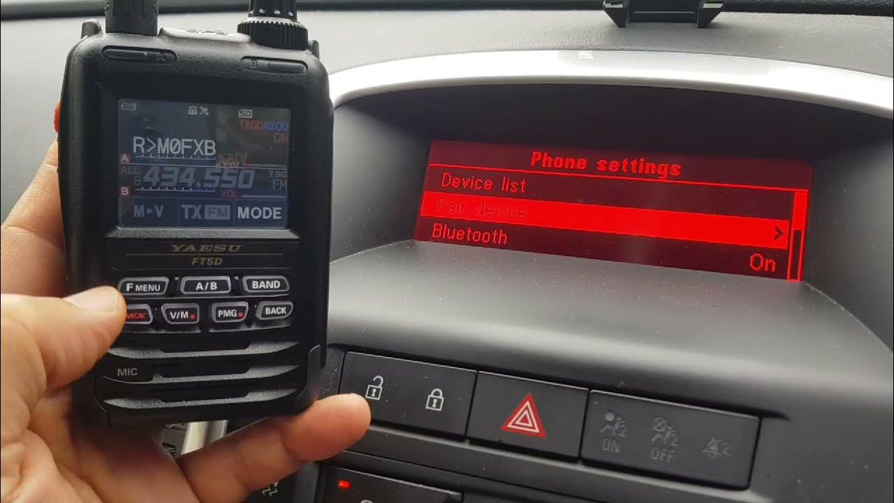 YAESU FT5D Bluetooth connect to Vauxhall Astra FAIL YouTube