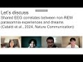 Ep 86: Let's discuss a paper soon after reading it! EEG between non-REM parasomnia and dreams