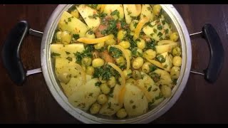 tagine poulet pomme de terre  facile à préparer طاجين بالدجاج و البطاطس والزيتون لذيذ وسهل التحضير