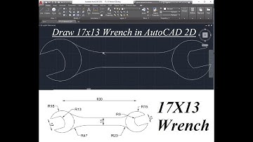 How to draw wrench in #autocad  #2d "Siraj Muhammad".