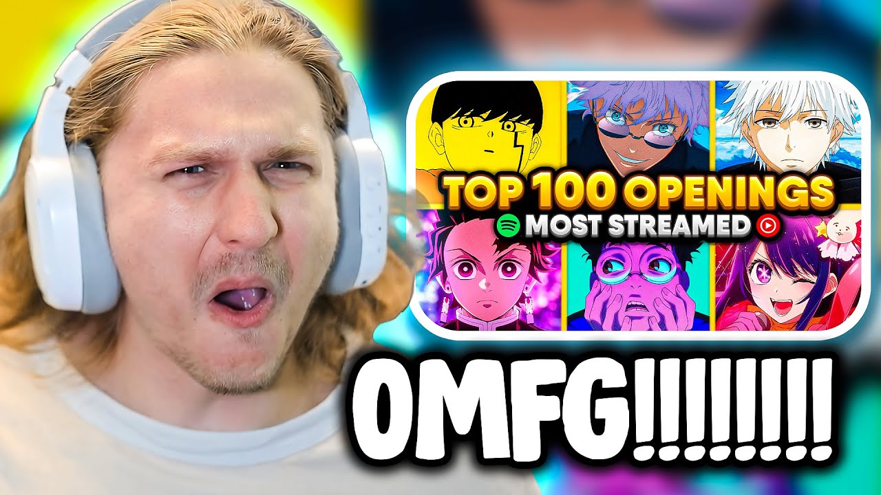 🔥 ANIME NOOB Reacts to TOP 100 Anime Openings (MOST STREAMED)