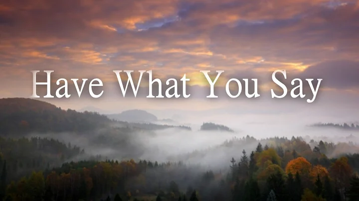 Have What You Say | Minister David Legette (9/28/2...