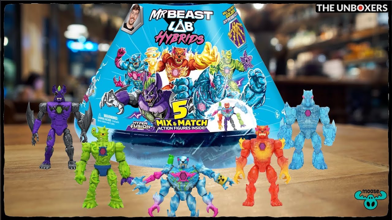 MrBeast Lab Hybrids Action Figures Mega Pack Unboxing - YouTube
