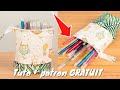 Trousse pot  crayon tuto couture dbutant  patron gratuit 