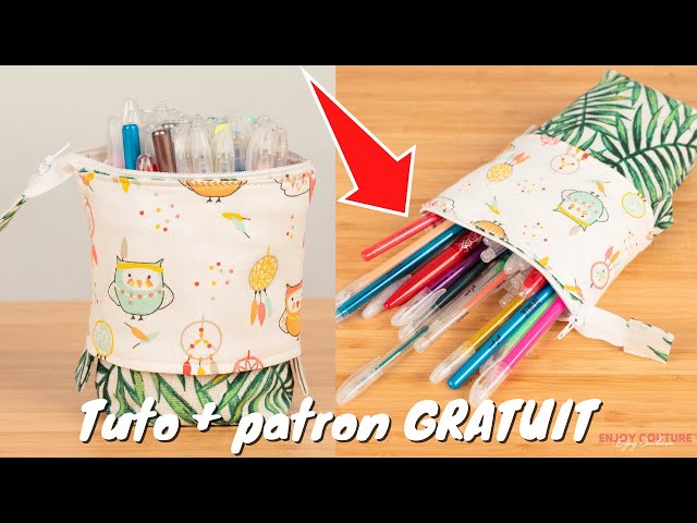 Tuto + patron trousse pot à crayons (slide pouch) - Couture - Breizh Mama