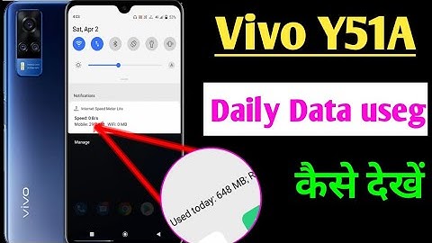 Vivo y51a enable daily data used / Vivo y51a me daily data use Kaise dekhe /daily data use setting