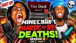 EVERY TIME Speed and Kai DIED MINECRAFT HARDCORE Season 2 Day 3 Part 1 (Compilation)