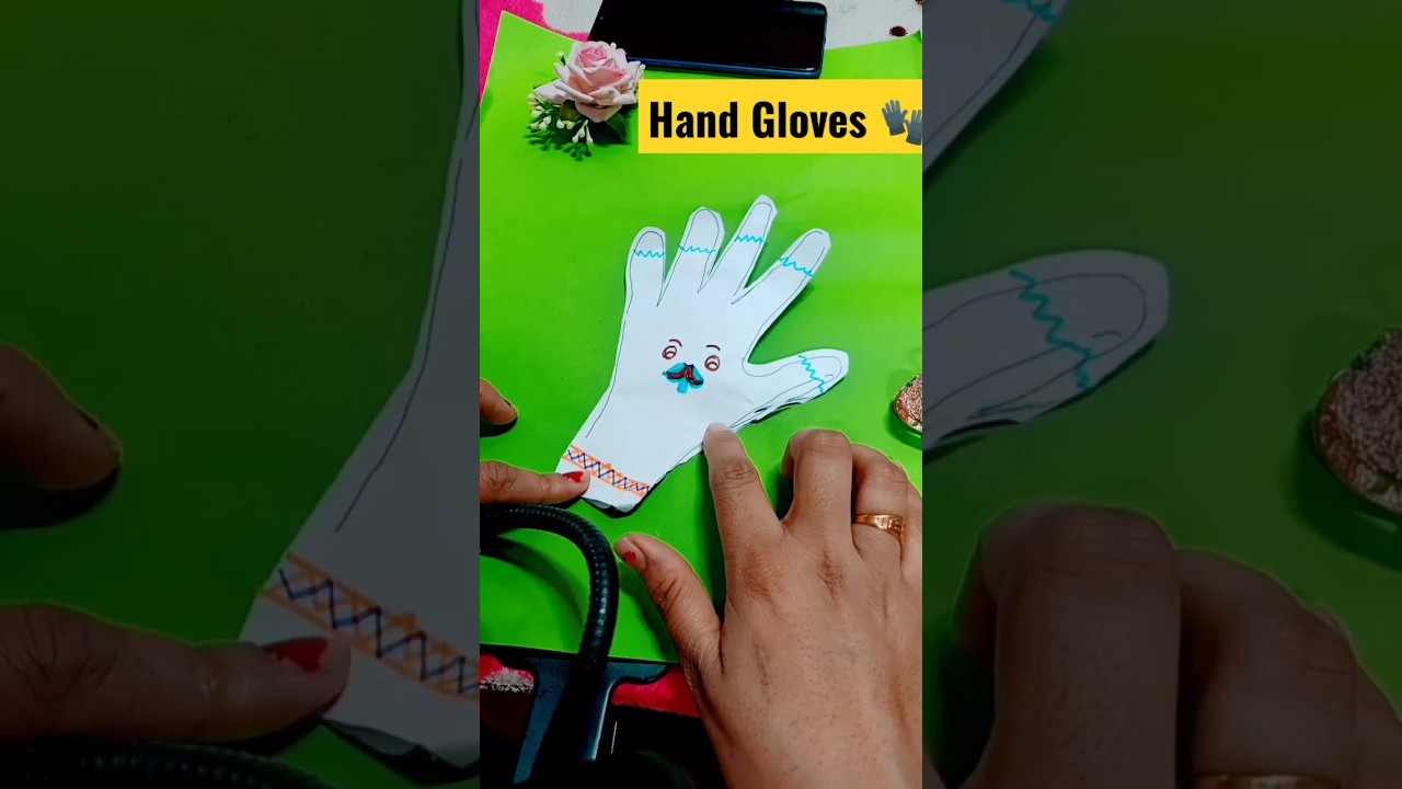 DIY How To Make Paper Gloves.Easy Paper gloves@official nilupa 2739