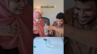 Simple rule… don’t spill 😌Guess what happened? 😅 #CoupleChallenge #ILost #WaterChallenge #CoupleFun