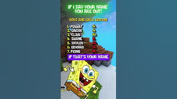 If I Know Your Name, You are Out! 🫵🏼✖️#spongebob #mindgames #brainteasers