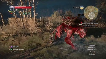 The Witcher 3: Wild Hunt – Deathmarch fiend fight
