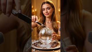Luxury Crystal Gova ASMR | Satisfying Diamond Dessert Cutting Sounds #relax #love #photography