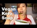 Spinach mushroom keto soup - Keto vegan