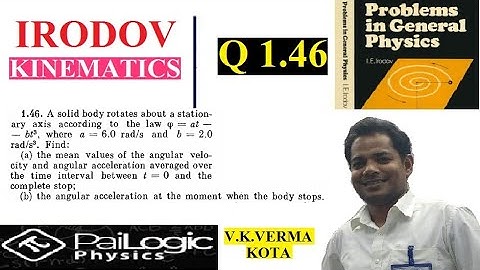 IRODOV 1.46. A solid body rotates about a stationary axis according to the law IT = at -