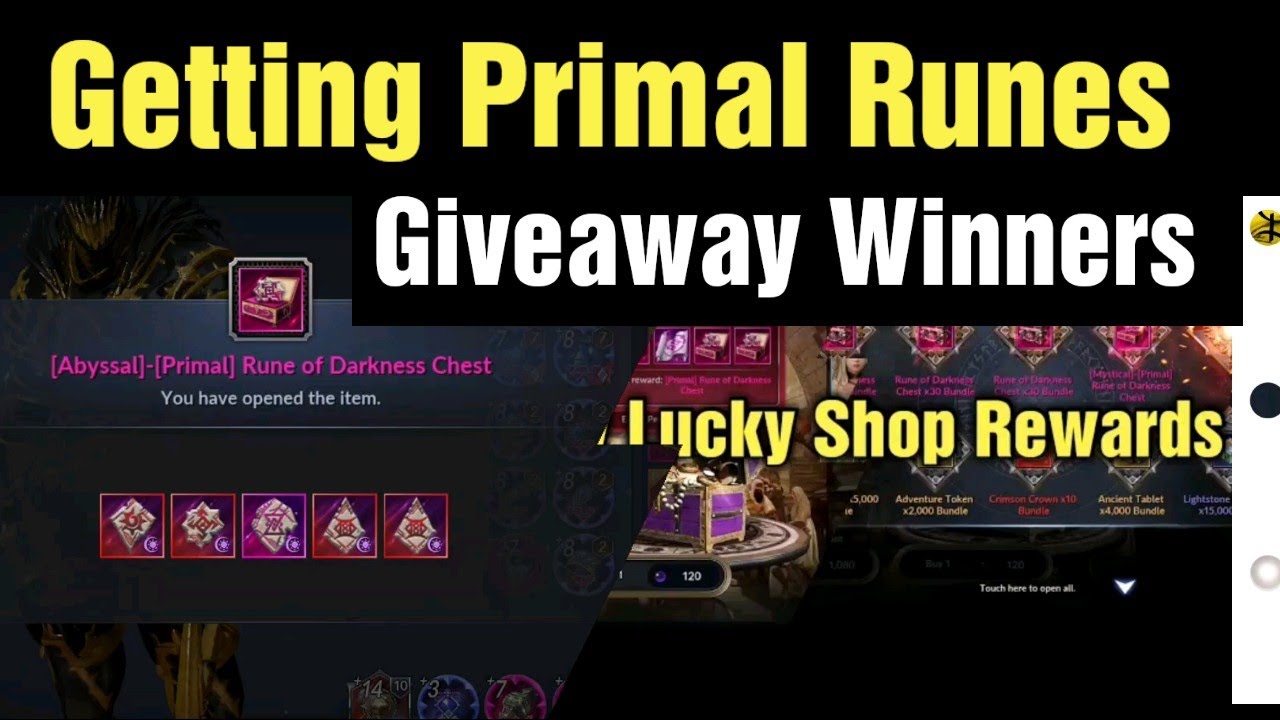 Black Desert Mobile Getting Primal Runes Of Darkness & Giveaway Winners ...