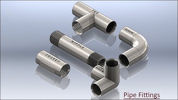 Pipe Fittings with audio narration || Autodesk Inventor Tutorial