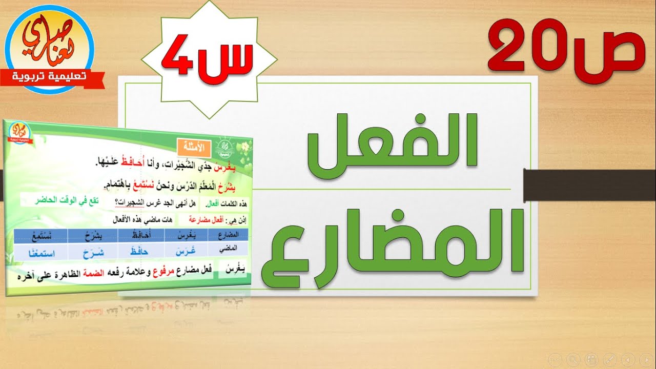 درس الفعل المضارع