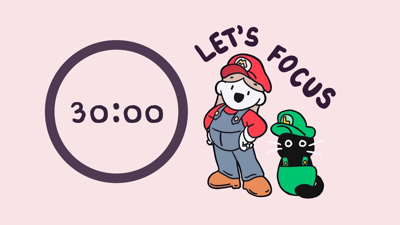 Nintendo Pomodoro 4x30min | for ADHD focus ♡ body doubling