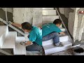 Young Man with great tiling skills -Great tiling skills -Great technique in construction PART 43