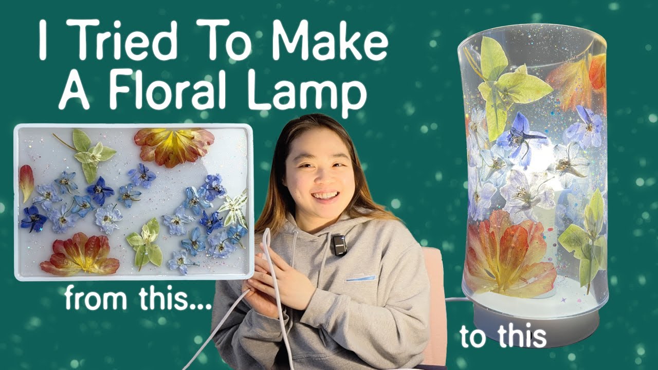Resin Lamp with Real Flowers Experiment - Epoxy Project Ideas
