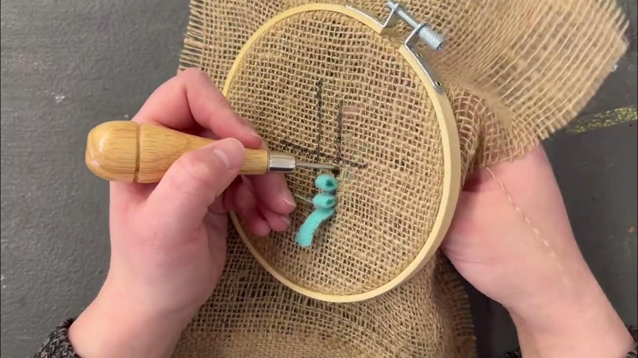 Basic Rug Hooking Stitch on Burlap YouTube