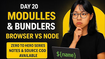 JavaScript Modules & Bundlers Explained | Browser vs Node.js Modules | Day 20