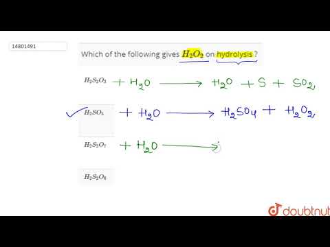 वीडियो: हाइड्रोलिसिस पर कौन o2 मुक्त करता है?