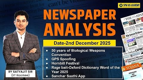 Newspaper Analysis for UPSC and APSC | 2nd December 2025 | APSC and UPSC Exam Preparation | SPM IAS