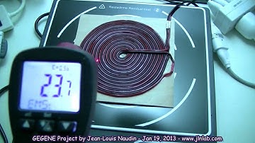 GEGENE v1.3: TEMPERATURE of the OUTPUT COIL loaded with 4180 W of halogen lamps