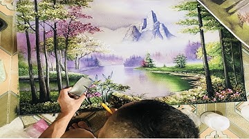 Sơn Thủy Hữu Tình -Tranh đá quý phong cảnh thiên nhiên|king of gems| gems painting Natural landscape