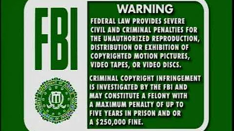Green FBI Warning Screens (1990-1999) [DVD Capture]