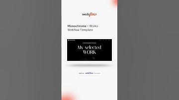Webflow Portfolio Template ~ Monochrome🖤