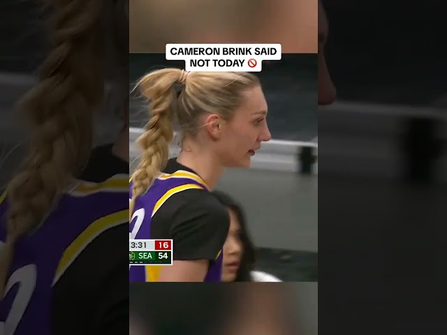 Cameron Brink with the block in her WNBA preseason debut 😤