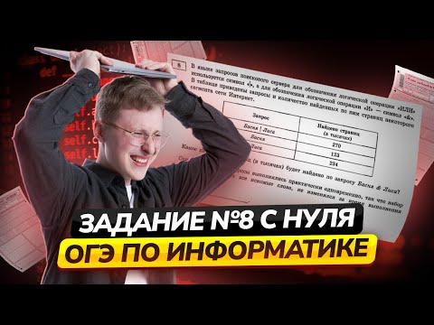 Разбор задания №8 с нуля | ОГЭ по информатике