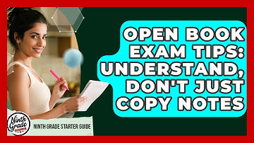 Open Book Exam Tips: Understand, Don