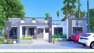 BEAUTIFUL HIDDEN ROOF DESIGN WITH OUTSTANDING INTERIOR |4 BEDROOM | SIMPLE HOUSE DESIGN | FLAT ROOF