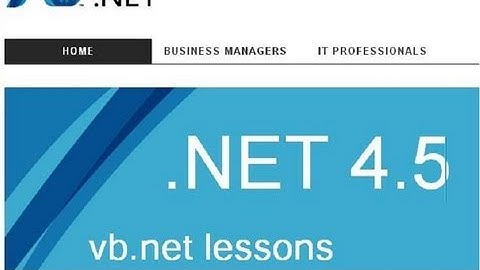 Learn Visual Basic .NET for Complete Beginners :: Lesson 1:: What is VB.NET and an IDE?