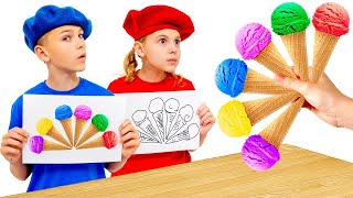 Lustige Art-Herausforderung für Kinder | Die besten Challenge-Videos für Kinder | Vania Mania DE