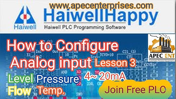 How to Configure analog in Haiwell PLC Lesson No 3 | analog scaling