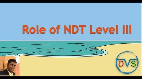 NDT in One Minute : NDT Level III
