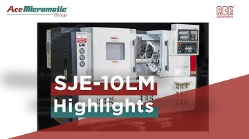Ace Designers CNC Lathe Model - SJE -10LM Demo Cutting & Simulation on Siemens Controls