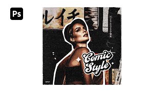 How to Create Halftone Retro Comic Style Cover Art Design - Photoshop Tutorials